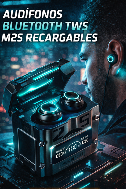 AUDÍFONOS BLUETOOTH TWS M25 RECARGABLES